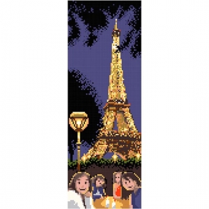 O35a 에펠탑야경(3D보석자수)-ydb0346
