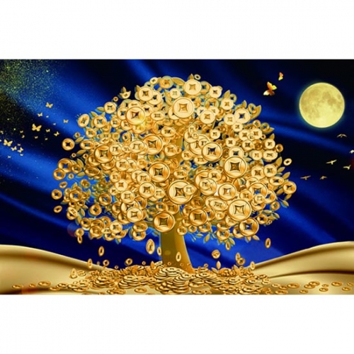 O29c 황금달돈나무(3D보석자수)(60X40cm)-P0000ISS