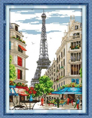 I01b 에펠탑풍경(5D프린트십자수)-FA120