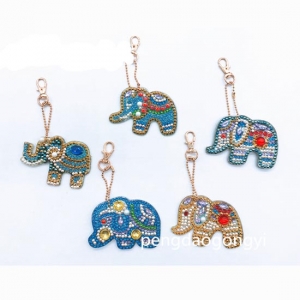 D14 코끼리(보석자수열쇠고리)(YSK014)